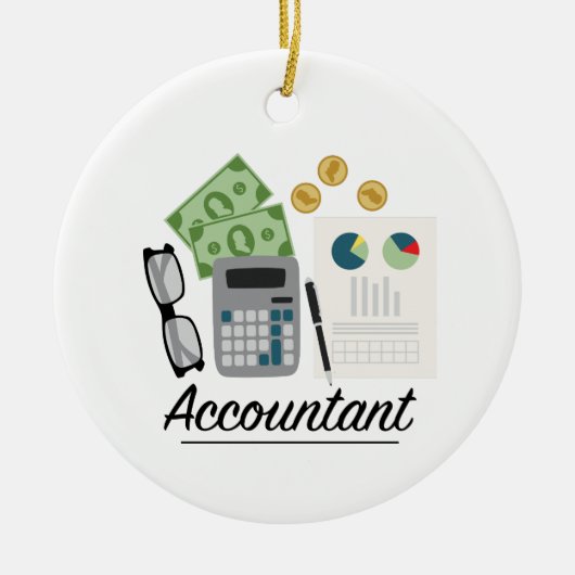Accountant Professie Keramisch Ornament (Voorkant)