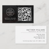Accountant Professional QR Code Logo Modern Visitekaartje (Voorkant / Achterkant)