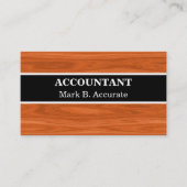 Accountant Professional Wood Kijkachtergrond Visitekaartje (Voorkant)