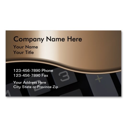 Accountant Professionele CPA Magnetisch Visitekaartje (Voorkant)