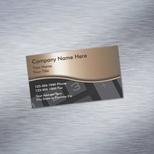 Accountant Professionele CPA Magnetisch Visitekaartje (Voorbeeld)