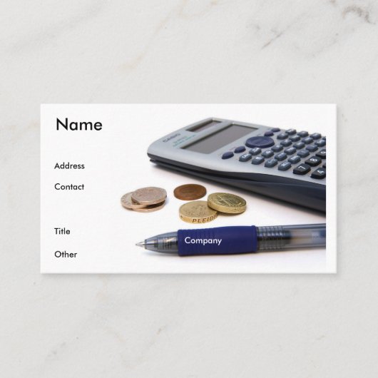 Accountant-profielkaart Visitekaartje (Voorkant)