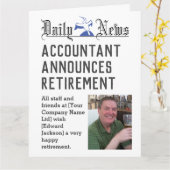 Accountant Retirement Kaart om te personaliseren (Gele Bloem)