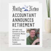 Accountant Retirement Kaart om te personaliseren (Voorkant)