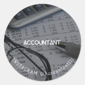 Accountant Ronde Sticker (Voorkant)
