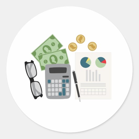 Accountant Ronde Sticker (Voorkant)