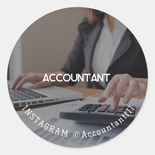 Accountant Ronde Sticker (Voorkant)