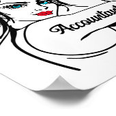 Accountant Rosie De Riveter duit op Poster (Hoek)