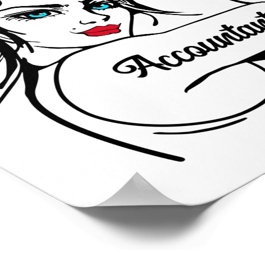 Accountant Rosie De Riveter duit op Poster (Hoek)