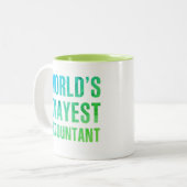 Accountant 's Okayest Novelty Tweekleurige Koffiemok (Voorkant links)