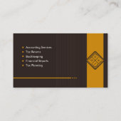 Accountant Services - Brown and Harvest Yellow Visitekaartje (Achterkant)