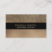 Accountant Services - Gold Numbers Pattern Visitekaartje (Voorkant)