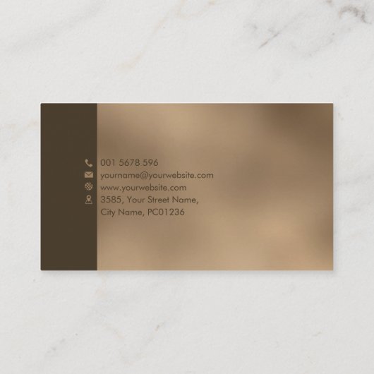 Accountant Services - Gold Numbers Pattern Visitekaartje (Achterkant)