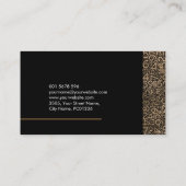 Accountant Services - Gold Numbers Pattern Visitekaartje (Achterkant)