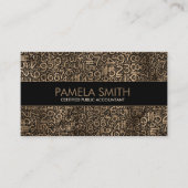 Accountant Services - Gold Numbers Pattern Visitekaartje (Voorkant)