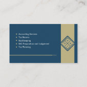 Accountant Services - Indigo Blue en Beige Visitekaartje (Achterkant)
