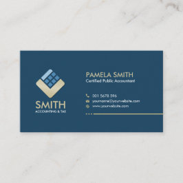 Accountant Services - Indigo Blue en Beige Visitekaartje
