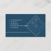 Accountant Services - Indigo Blue en Beige Visitekaartje (Achterkant)