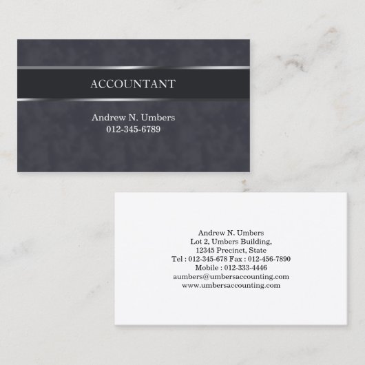 Accountant Shiny Stripe Boekhouding Visitekaartje (Voorkant / Achterkant)
