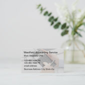 Accountant Simple Business Card-template Visitekaartje (Staand voorkant)