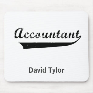 Accountant sportstijl tekst muismat