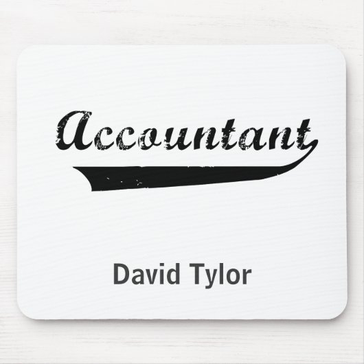 Accountant sportstijl tekst muismat (Voorkant)