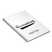 Accountant sportstijl tekst notitieboek (Rechterzijde)