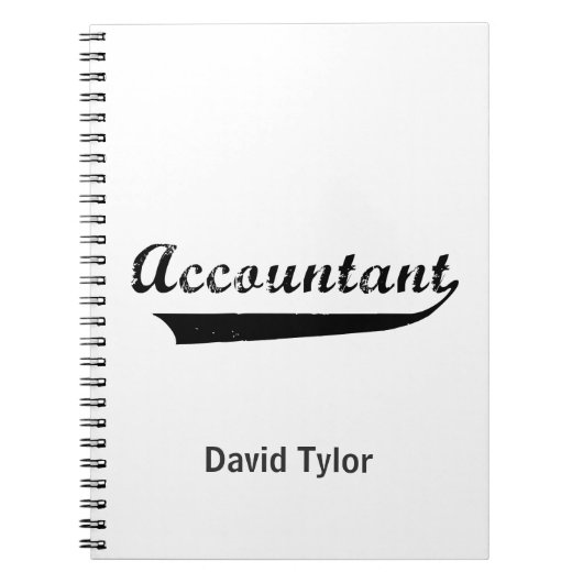 Accountant sportstijl tekst notitieboek (Voorkant)