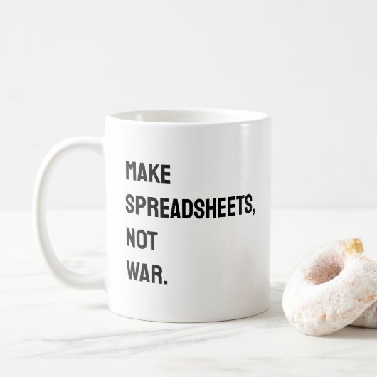 Accountant spreadsheet Funny Mug Koffiemok (Met donut)