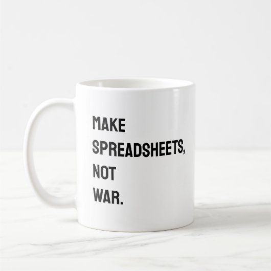 Accountant spreadsheet Funny Mug Koffiemok (Links)