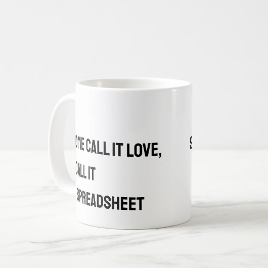 Accountant spreadsheet Funny Mug Koffiemok (Voorkant links)