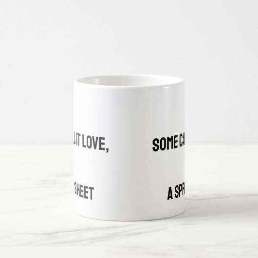 Accountant spreadsheet Funny Mug Koffiemok (Center)