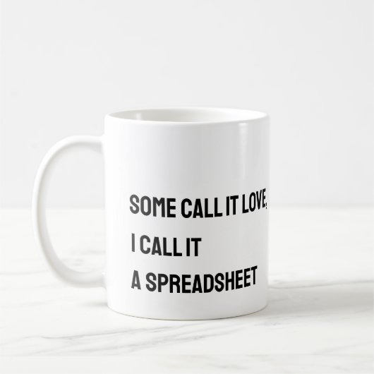 Accountant spreadsheet Funny Mug Koffiemok (Links)