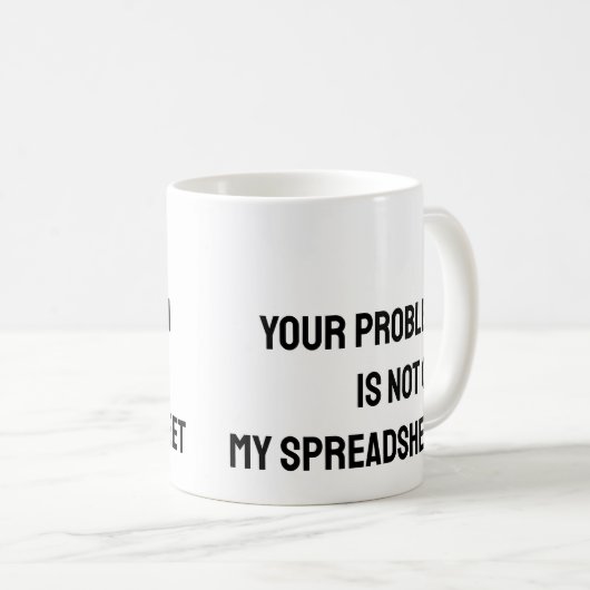 Accountant spreadsheet Funny Mug Koffiemok (Voorkant rechts)