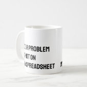 Accountant spreadsheet Funny Mug Koffiemok (Voorkant links)