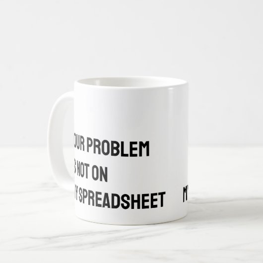 Accountant spreadsheet Funny Mug Koffiemok (Voorkant links)