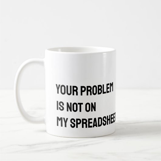Accountant spreadsheet Funny Mug Koffiemok (Links)