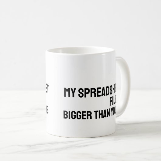 Accountant spreadsheet Funny Mug Koffiemok (Voorkant rechts)