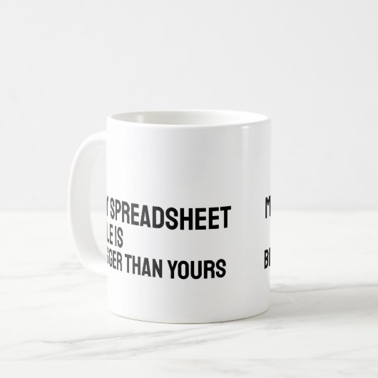 Accountant spreadsheet Funny Mug Koffiemok (Voorkant links)