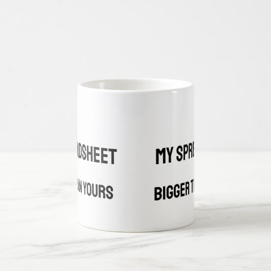 Accountant spreadsheet Funny Mug Koffiemok (Center)