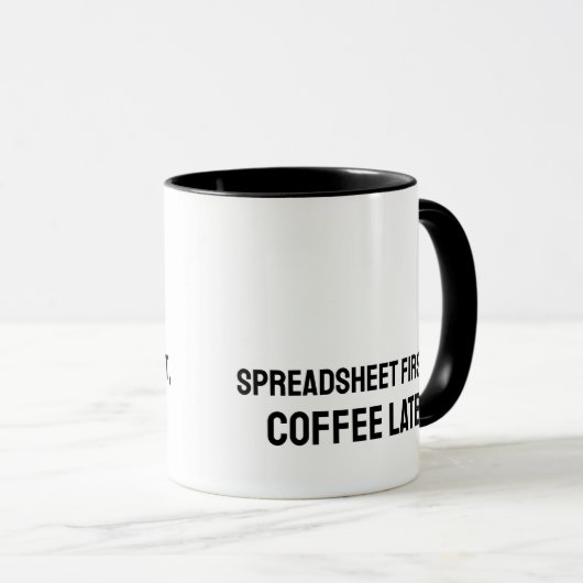 Accountant spreadsheet Funny Mug Mok (Voorkant rechts)