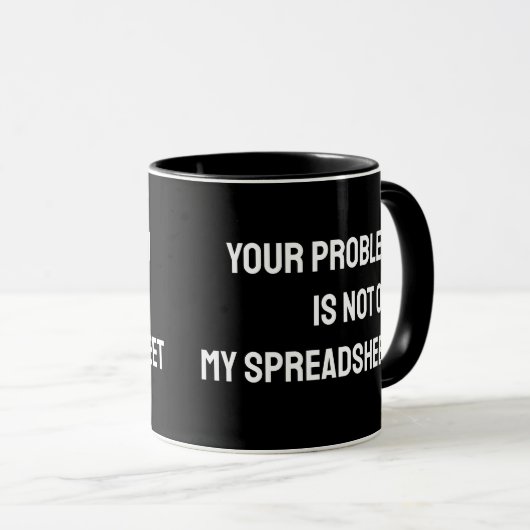 Accountant spreadsheet Funny Mug Mok (Voorkant rechts)