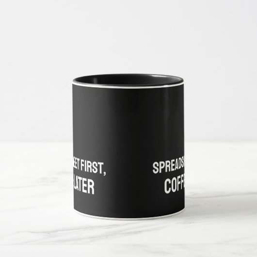 Accountant spreadsheet Funny Mug Mok (Midden)