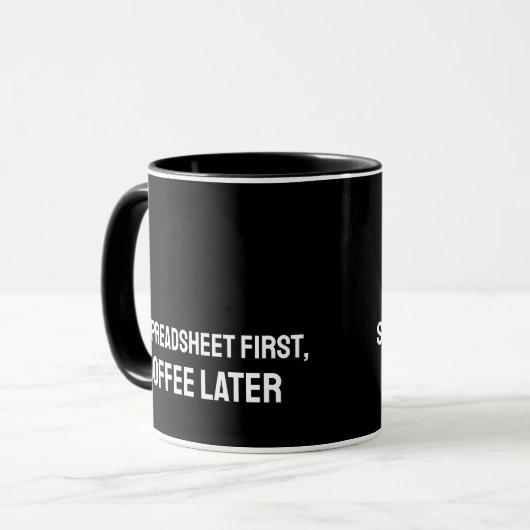 Accountant spreadsheet Funny Mug Mok (Voorkant links)