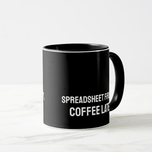 Accountant spreadsheet Funny Mug Mok (Voorkant rechts)