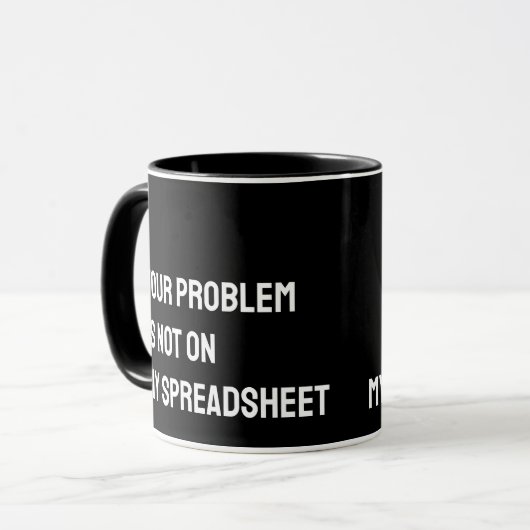 Accountant spreadsheet Funny Mug Mok (Voorkant links)