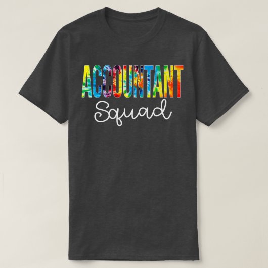 Accountant Squad Tie Dye School Accountant terug n T-shirt (Design voorkant)