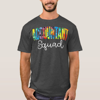 Accountant Squad Tie Dye School Accountant terug n T-shirt