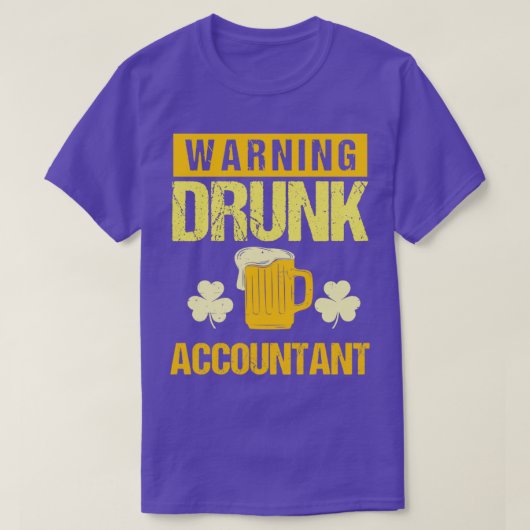 Accountant St Patricks Day 2019 Funny Slogan Novel T-shirt (Design voorkant)