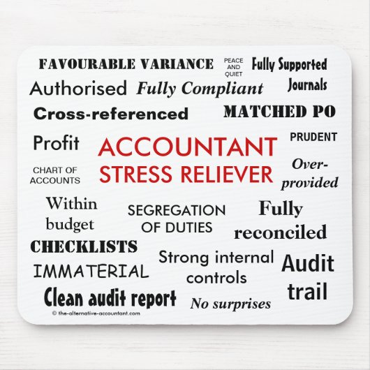 Accountant Stress Reliever - Stress Manager Muismat (Voorkant)